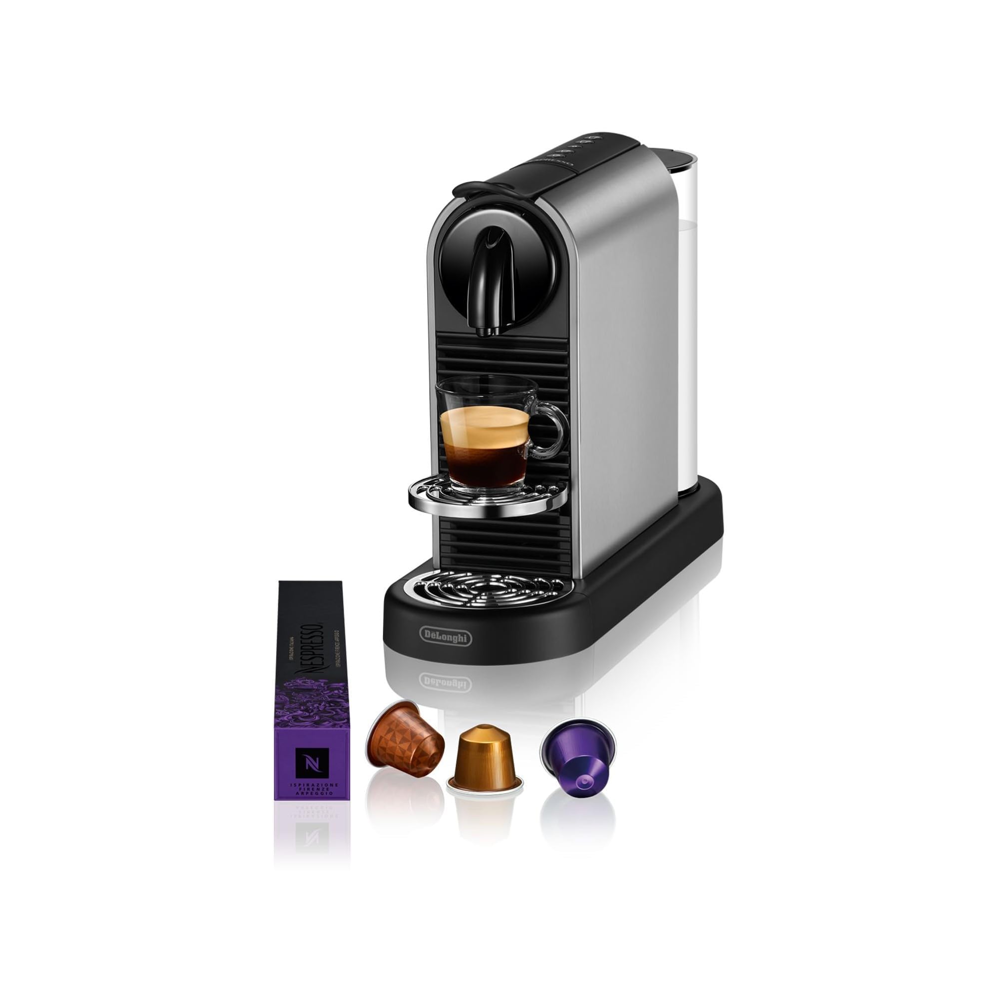 Kaffren - Citiz Kaffeemaschine Silber, 19 Bar + Willkommenskit, moderns Design, Espresso, Lungo und Americano, automatischi Abschaltig